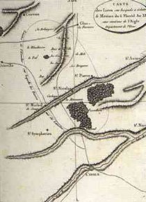 Original map of the historic L'Aigle strewnfield, France